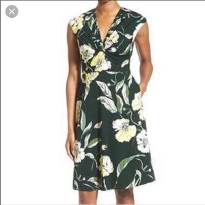 Classiques Entier Green Silk Blend Floral Dress Spring